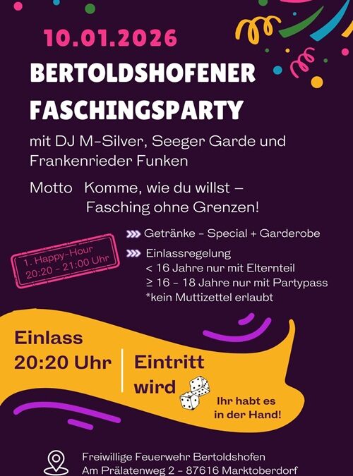Faschingsauftakt am 10.01.26